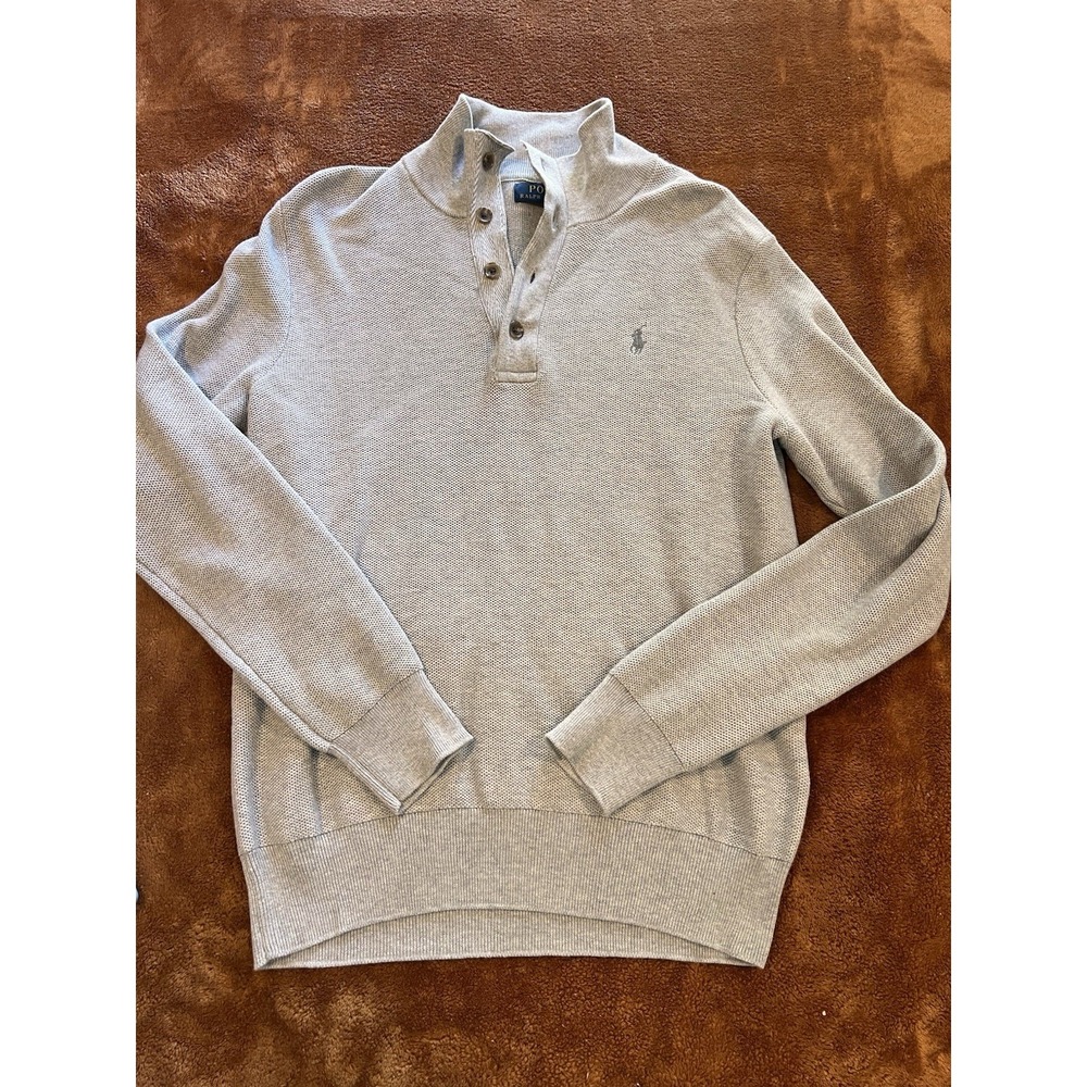Polo Ralph Lauren Men's Long Sleeve Polo Style Shirt Gray NWT  Size Small